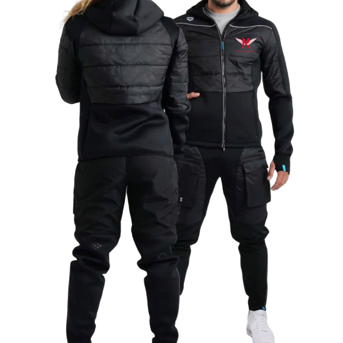 Multnomah Athletic Club Arena Team Hooded Full Zip Halft Quilted Jacket
