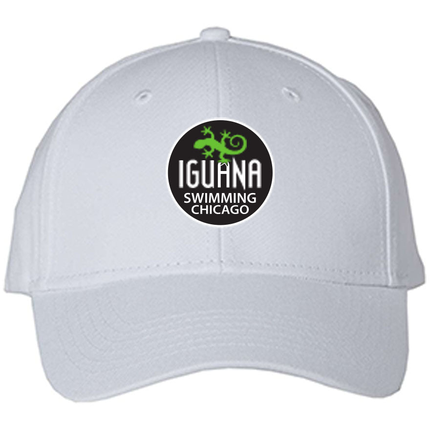 Iguana Swimming Chino Cap - White