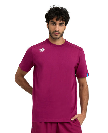 Arena Team Solid Panel Cotton T-Shirt