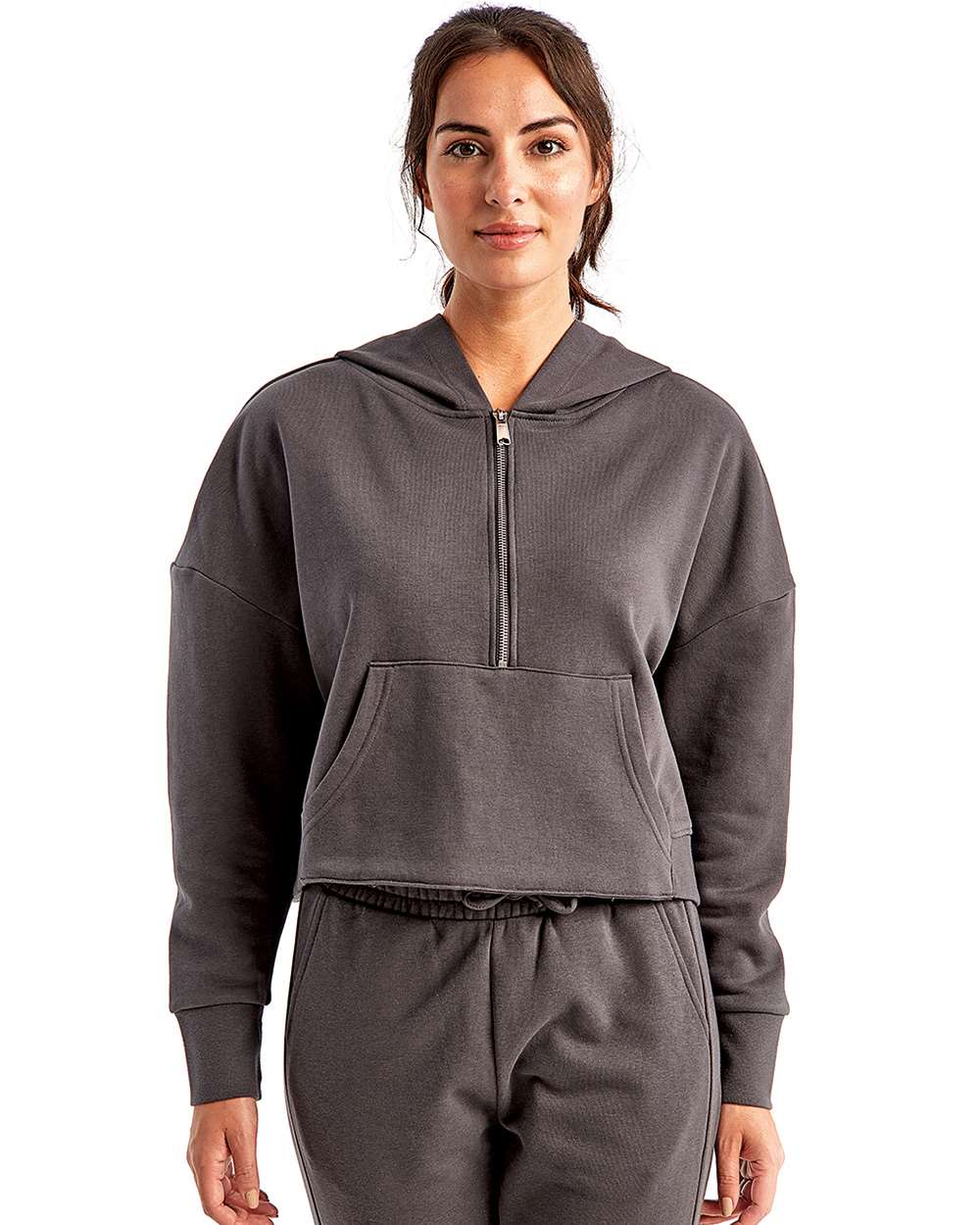 TriDri Women's Alice Half-Zip Hooded Sweatshirt