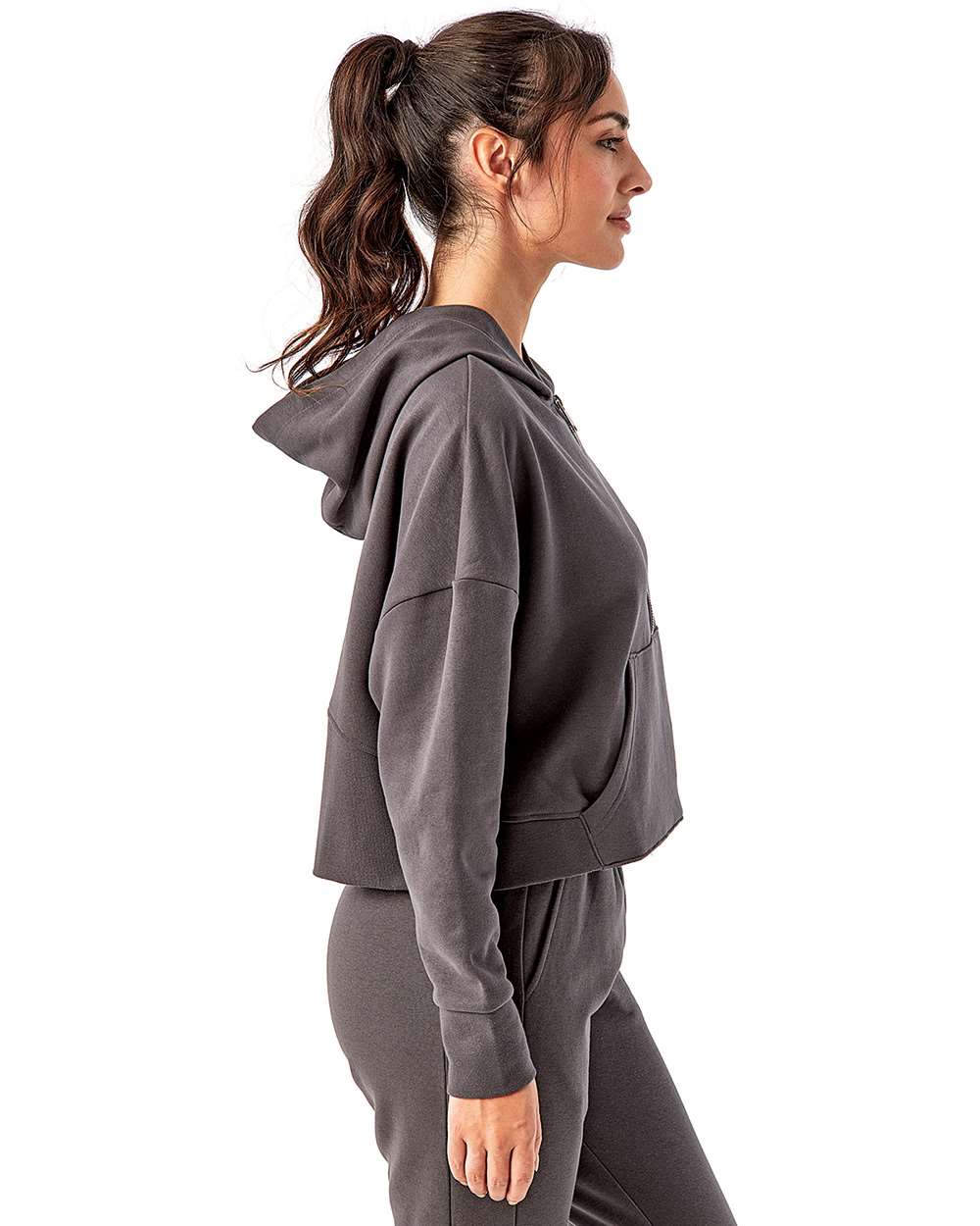 TriDri Women's Alice Half-Zip Hooded Sweatshirt
