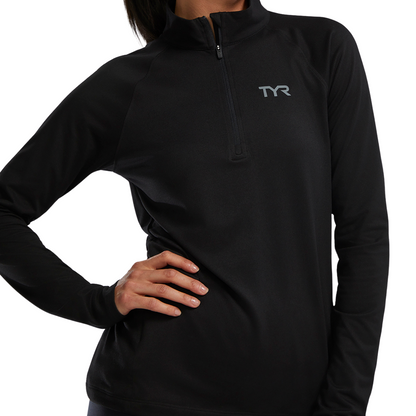 TYR Women's SLS Raglan 1/4 Zip Long Sleeve