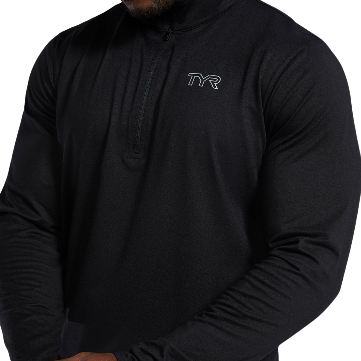 TYR Men's SLS Raglan 1/4 Zip Long Sleeve
