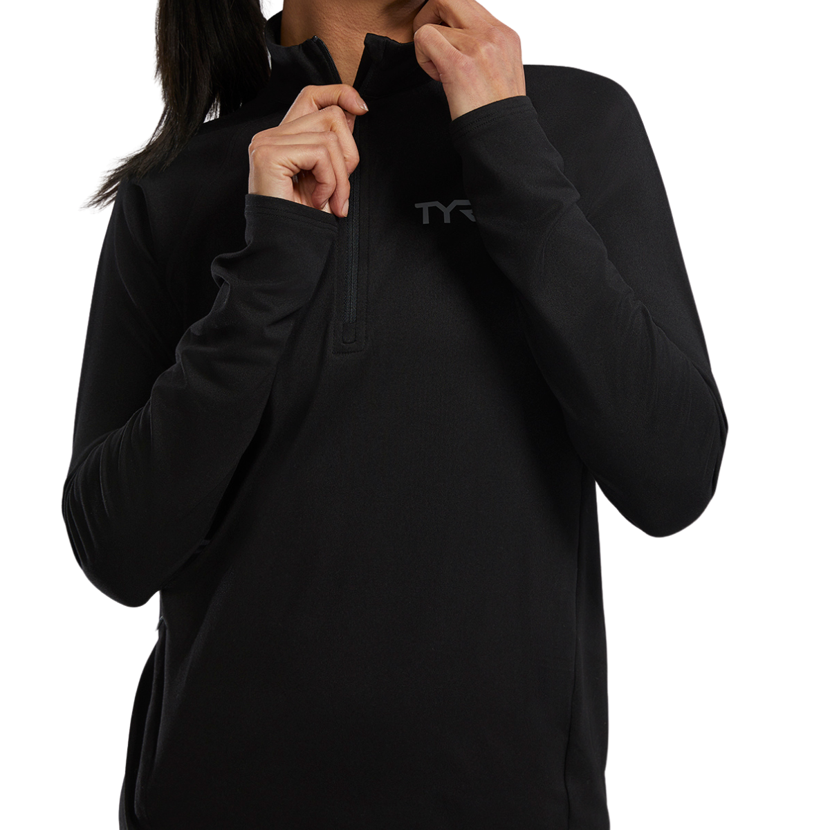 TYR Women's SLS Raglan 1/4 Zip Long Sleeve