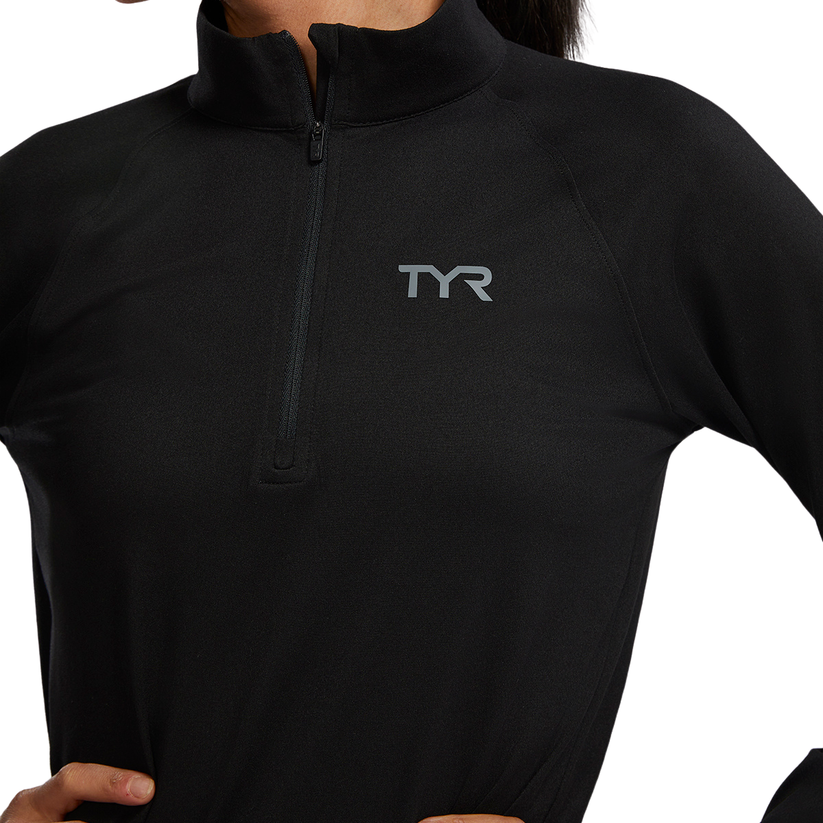 TYR Women's SLS Raglan 1/4 Zip Long Sleeve