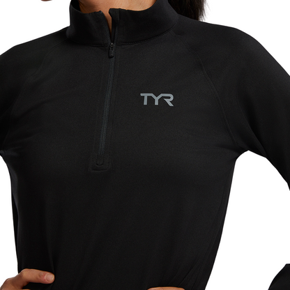TYR Women's SLS Raglan 1/4 Zip Long Sleeve