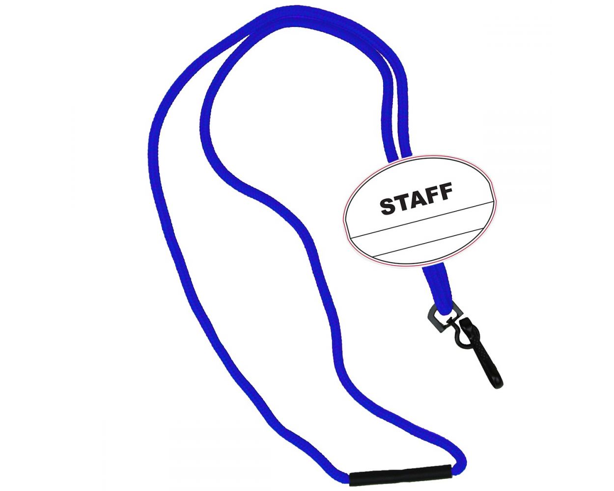 Staff Oval Name Tag Breakaway Lanyard