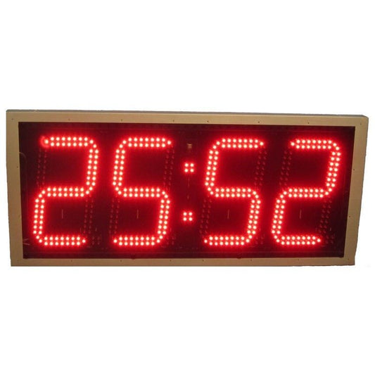 4-Digit Slim Pace Clock -Red