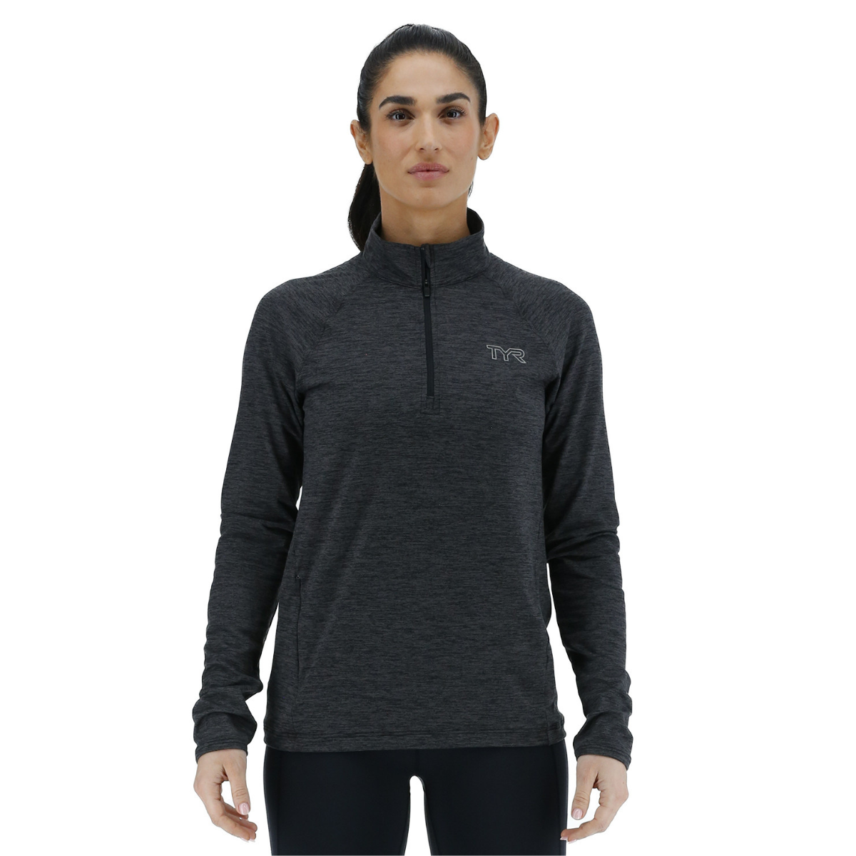 TYR Women's SLS Raglan 1/4 Zip Long Sleeve