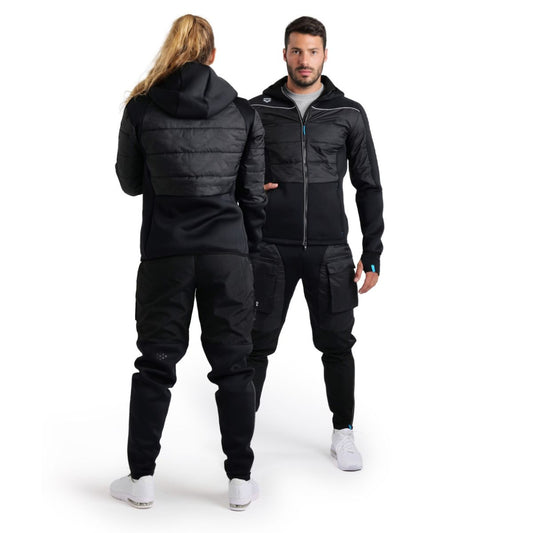 Arena Team Hooded Full Zip Halft Quilted Jacket
