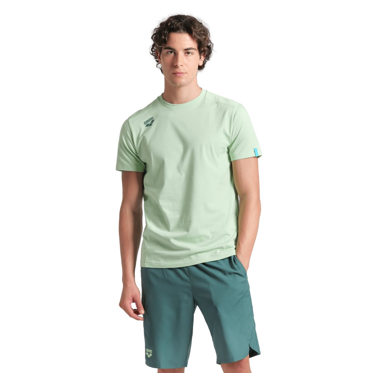 Arena Team Solid Panel Cotton T-Shirt