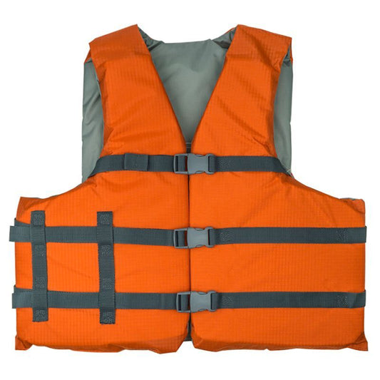 RISE Aquatics Rip Stop Adult General Purpose Life Vest - Rustic Orange - Universal Size