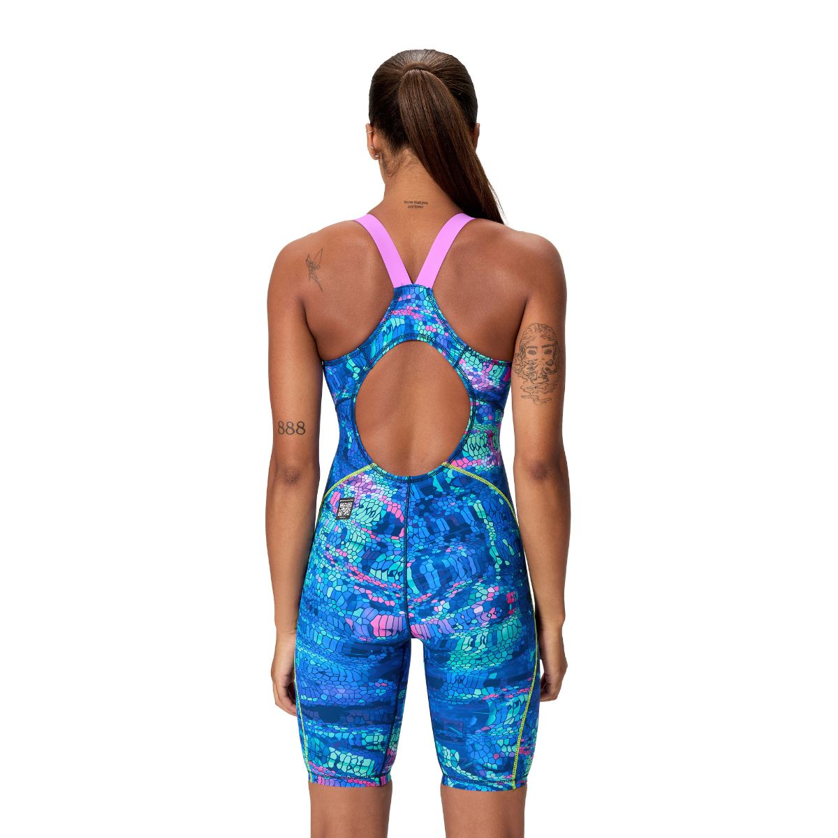 Speedo Fastskin Hyperspark Printed Openback Kneeskin