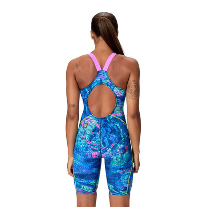 Speedo Fastskin Hyperspark Printed Openback Kneeskin