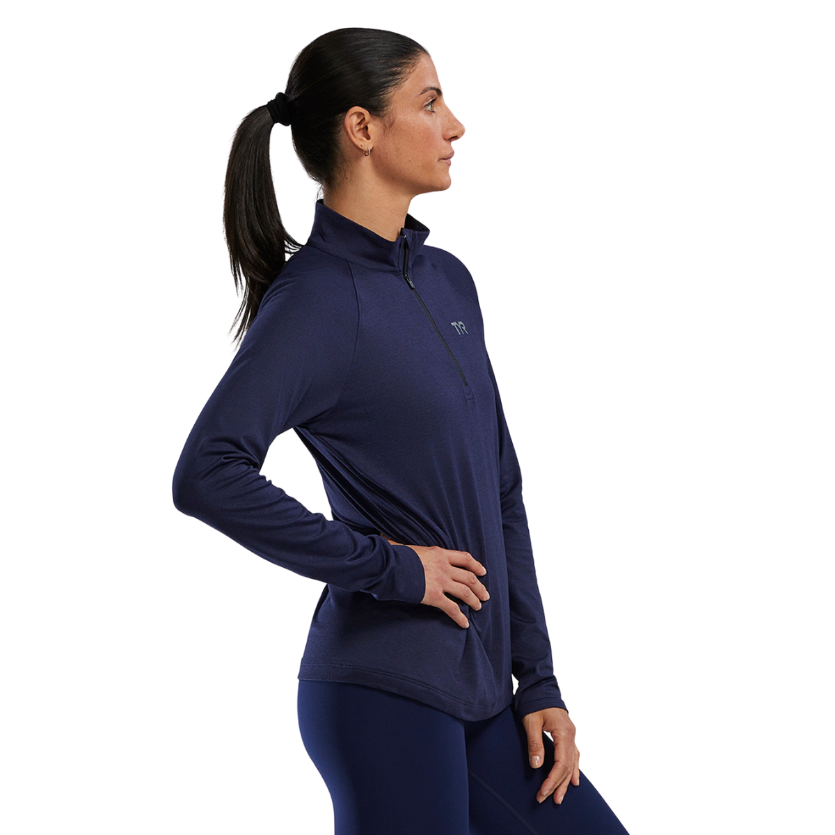 TYR Women's SLS Raglan 1/4 Zip Long Sleeve