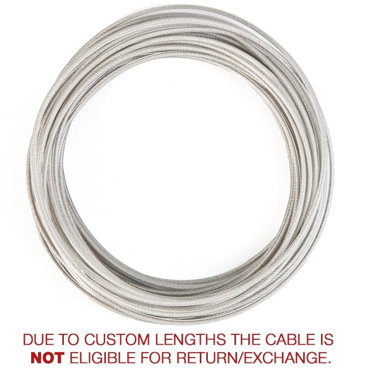 1/8" cable SS316, per foot