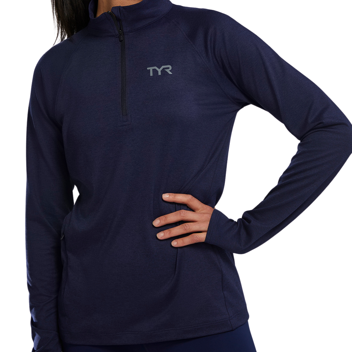 TYR Women's SLS Raglan 1/4 Zip Long Sleeve