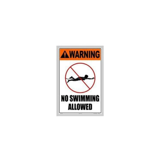 Warning No Swimming Sign