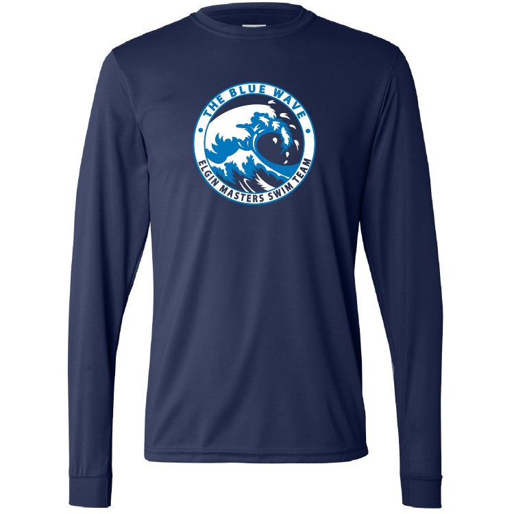 Elgin Blue Wave Masters Dri-Fit Long Sleeve Tee Shirt