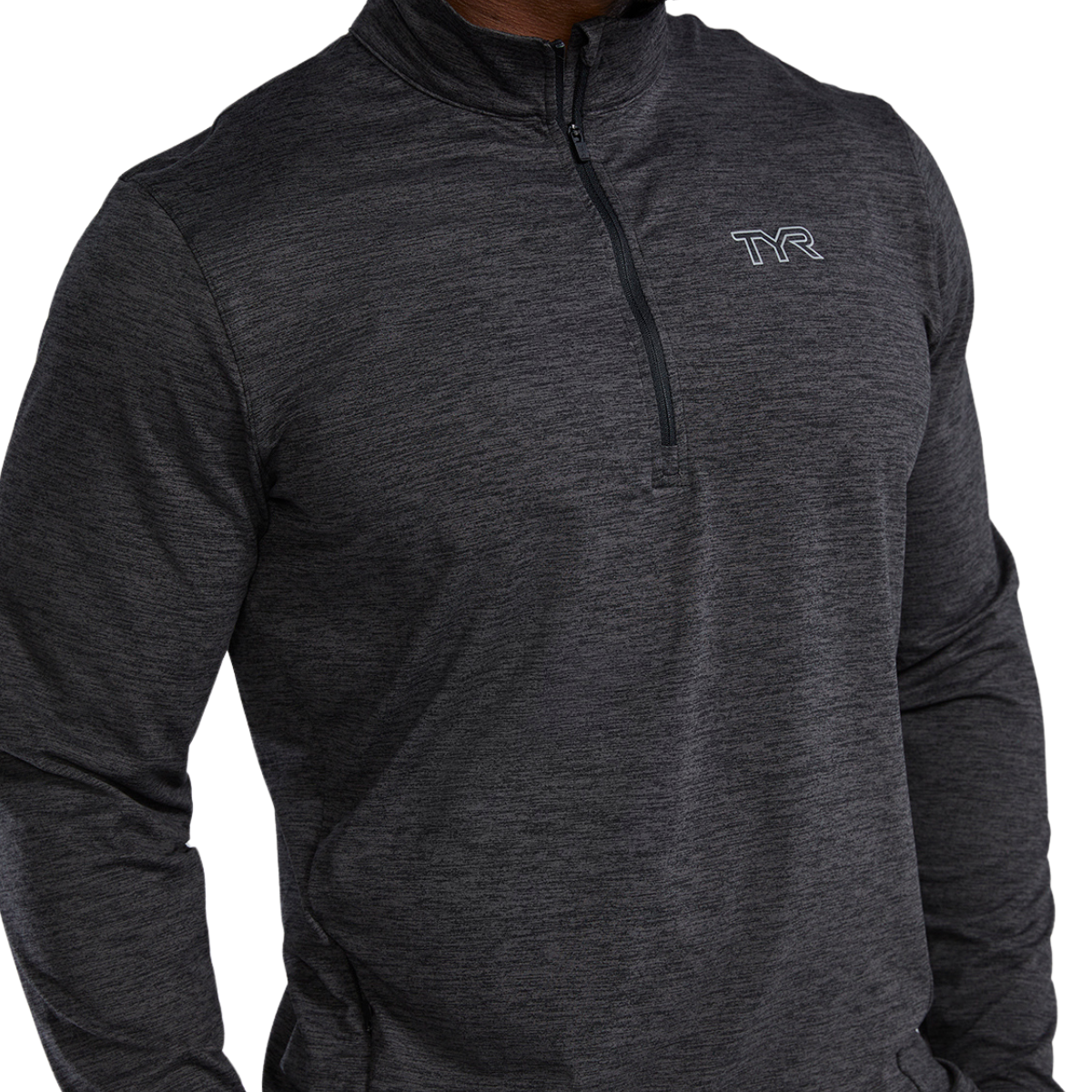 TYR Men's SLS Raglan 1/4 Zip Long Sleeve