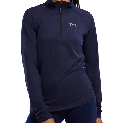 TYR Women's SLS Raglan 1/4 Zip Long Sleeve