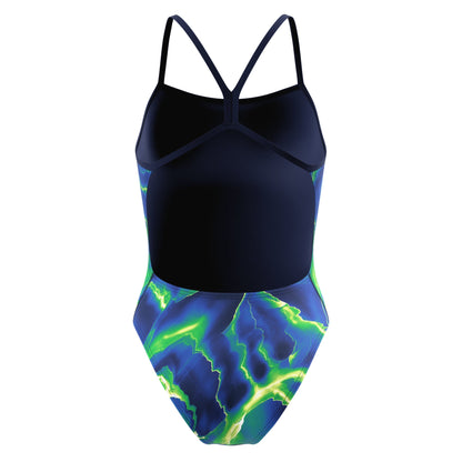 Speedo Lightning V-Back Team Royal Blue/Green back