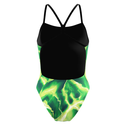 Speedo Lightning V-Back Team Green back