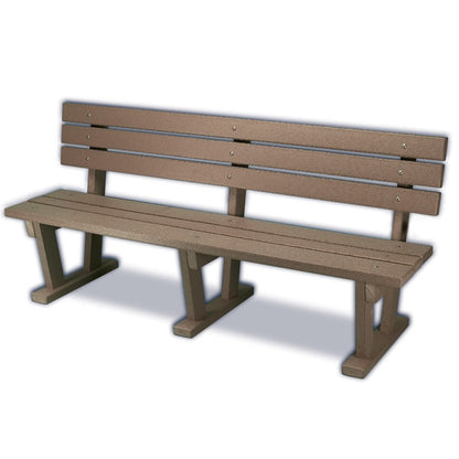 Plastic Bench with Backrest