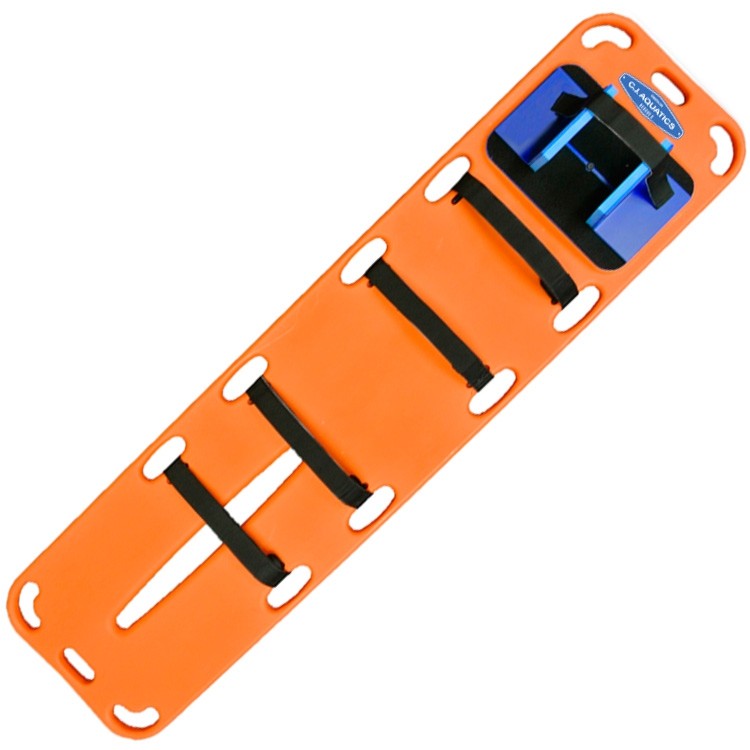 CJ Plastic Rescue Backboard (complete with head immobilizer)