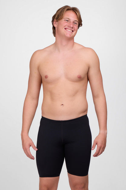 Jolyn Men's Solid Jammer - Black - front view