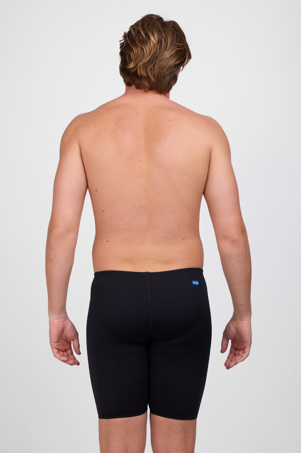 Jolyn Men's Solid Jammer - Black - back view