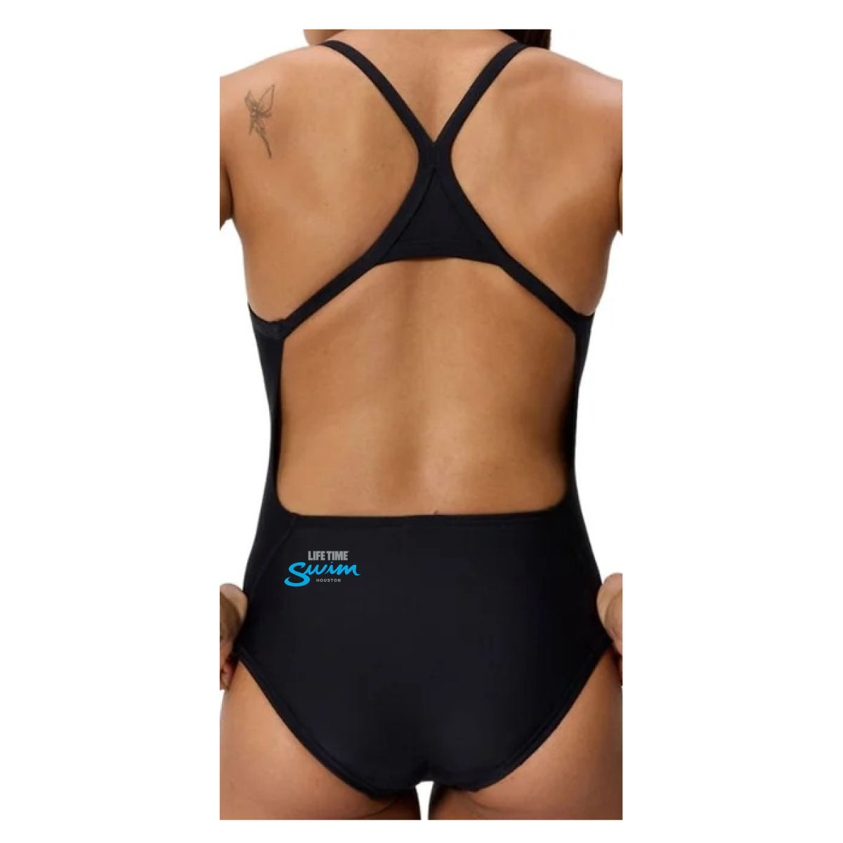 Lifetime Fitness Houston Speedo Solid Endurasoft Turnback