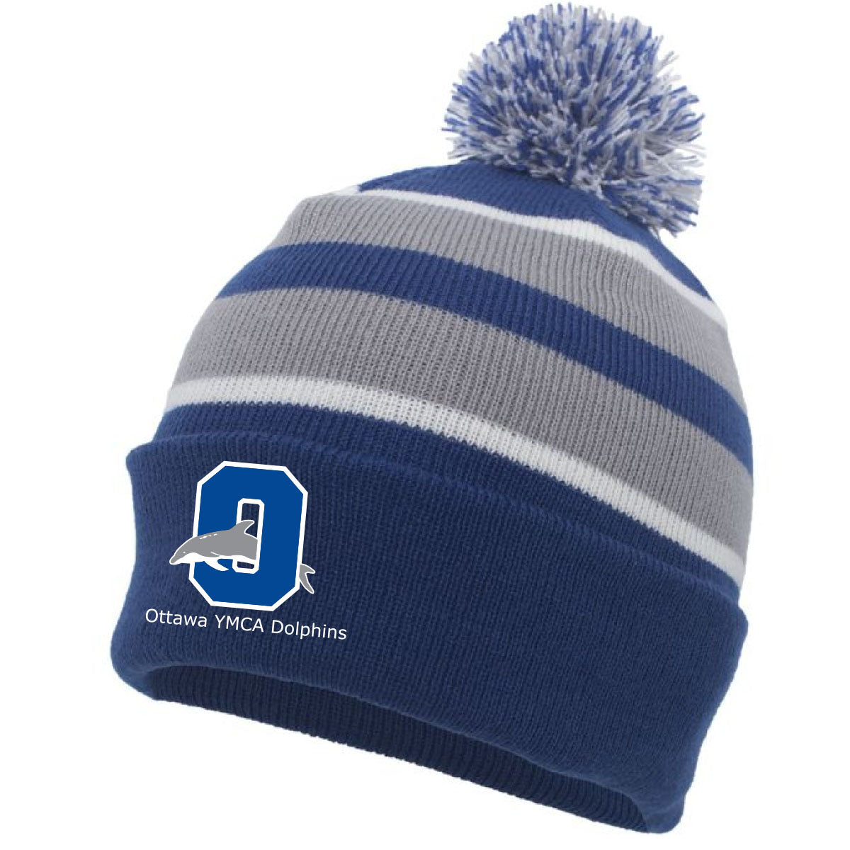 Ottawa Dolphins Augusta Knit Foldover Pom-Pom Beanie