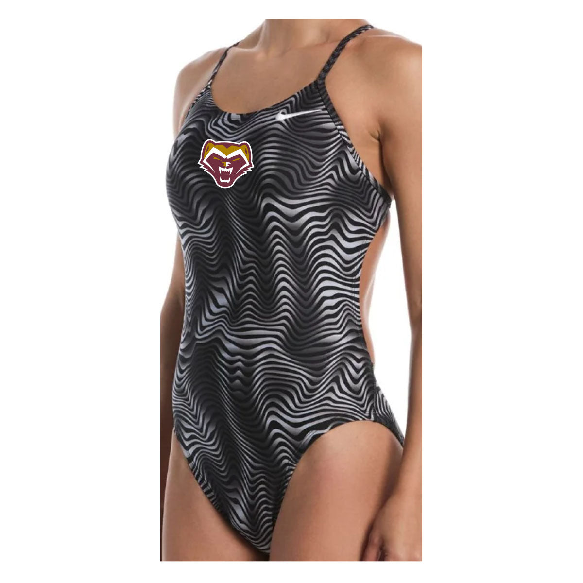 The Walker School Nike Water Stripes Cutout One Piece