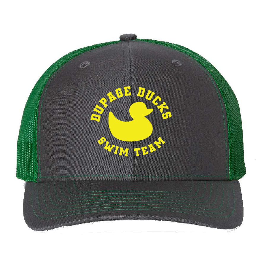 DuPage Ducks Richardson Snapback Trucker Cap - Charcoal/Kelly