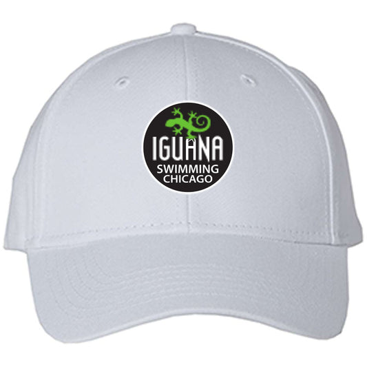 Iguana Swimming Chino Cap - White