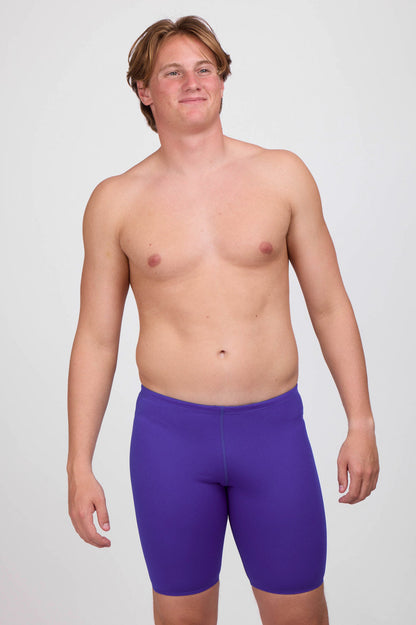 Jolyn Men's Solid Jammer - Purple - front view