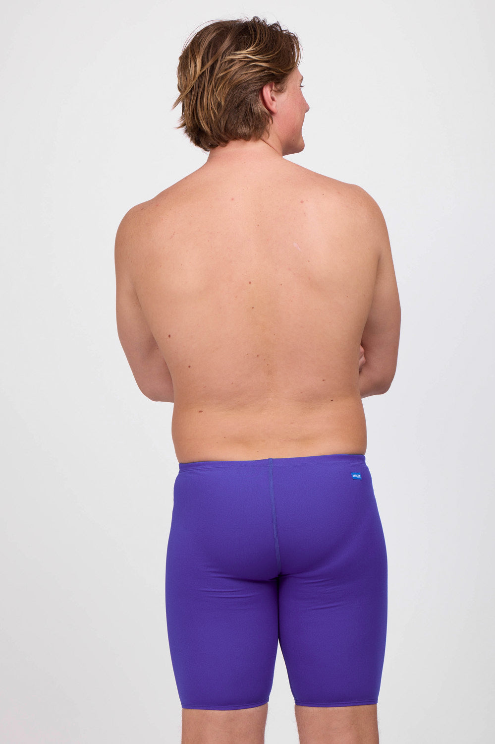 Jolyn Men's Solid Jammer - Purple - back view