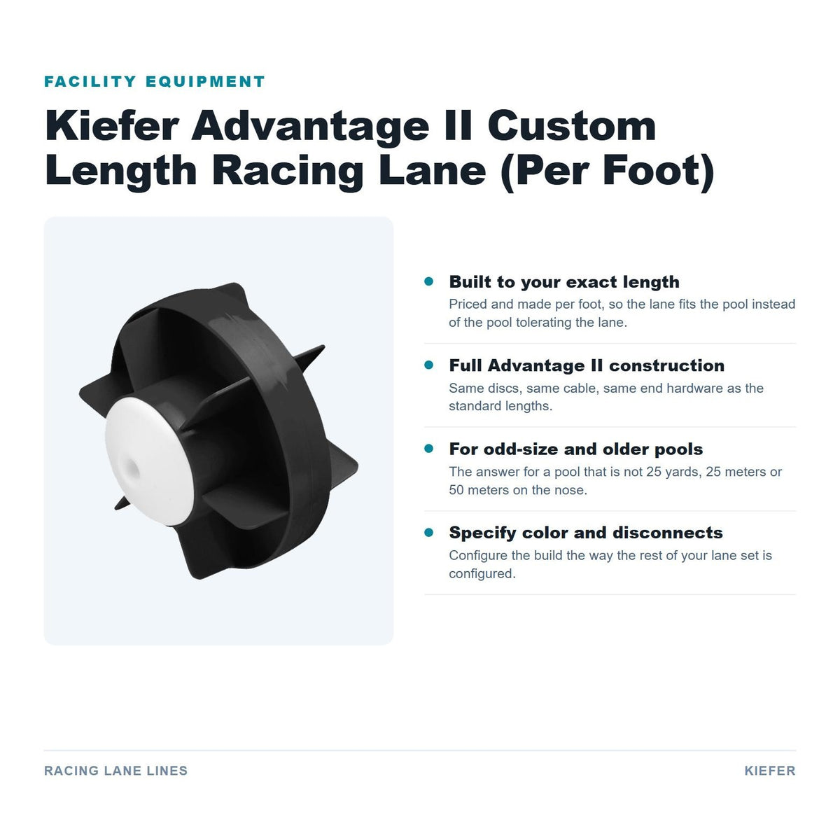 Kiefer Advantage II Custom Length Racing Lane (Per Foot)
