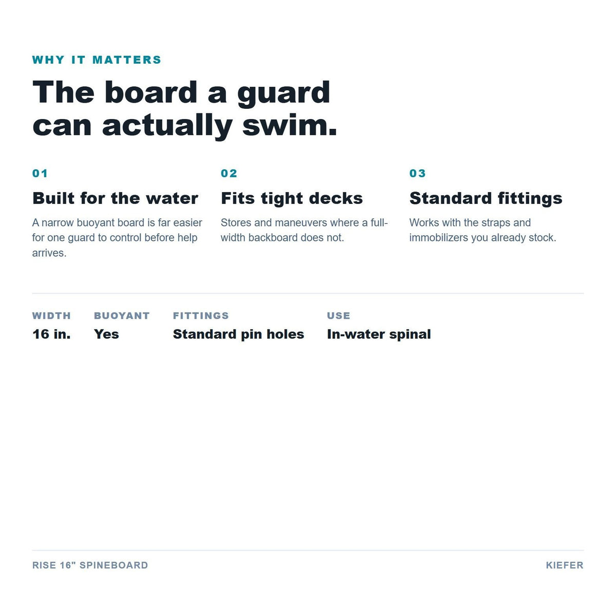 RISE 16 Spineboard benefits