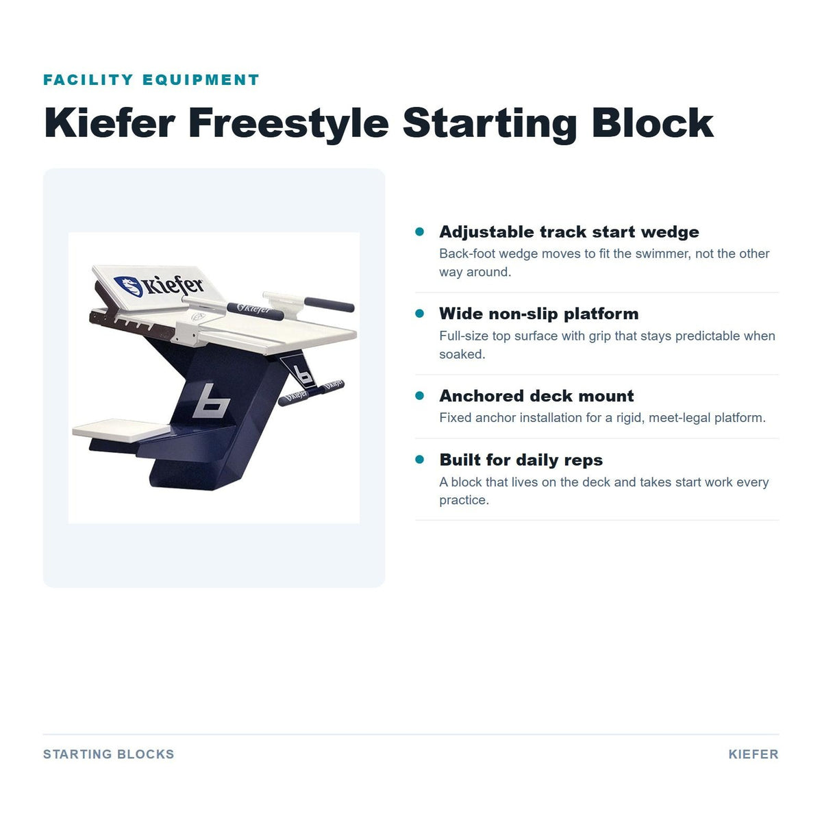 Kiefer Freestyle Starting Block features