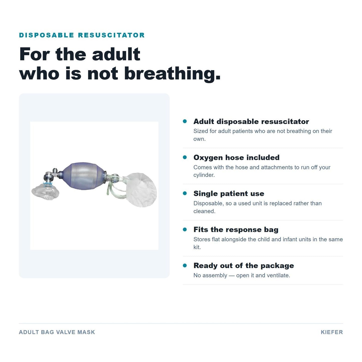 Adult Bag Valve Mask features