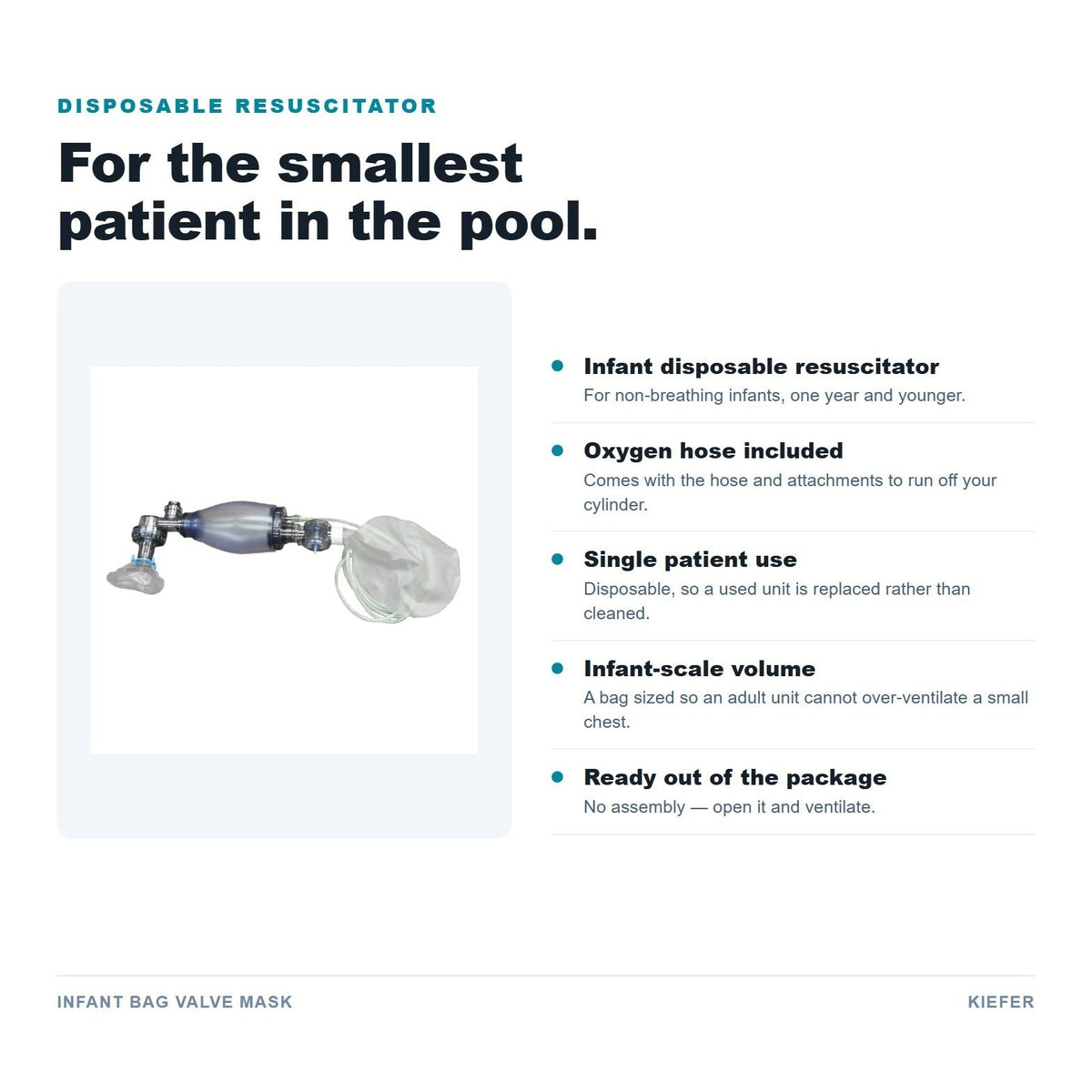 Infant Bag Valve Mask features