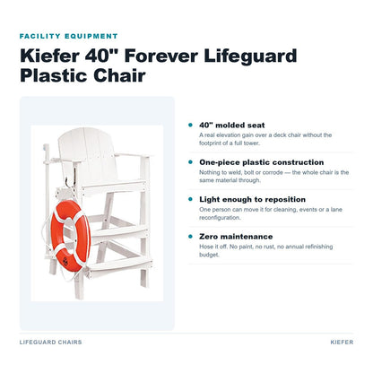 Kiefer 40 inch Forever Lifeguard Plastic Chair features
