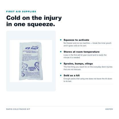 Rapid Cold Packs Kit features