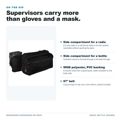 Waterpark Supervisor Hip Pack features