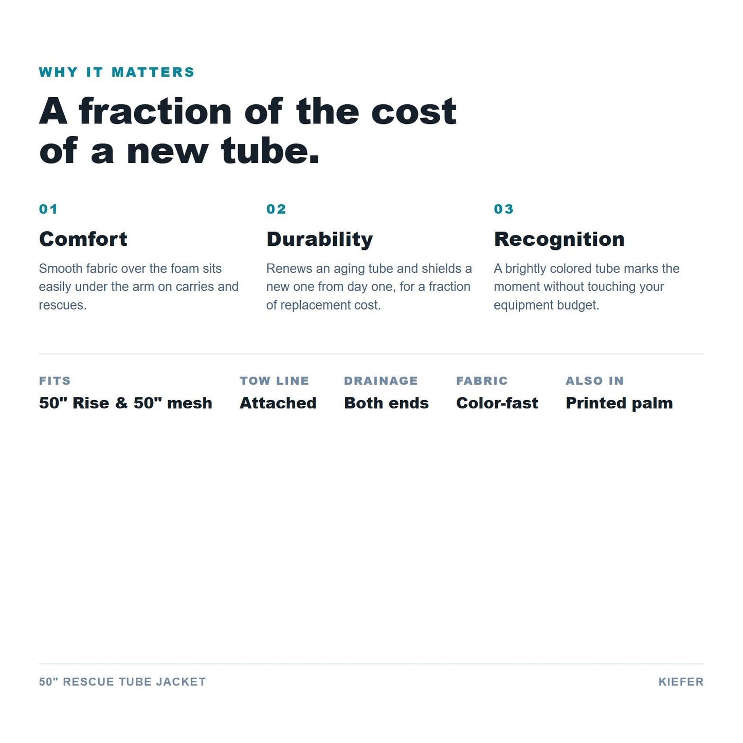 50 inch Rescue Tube Jacket benefits