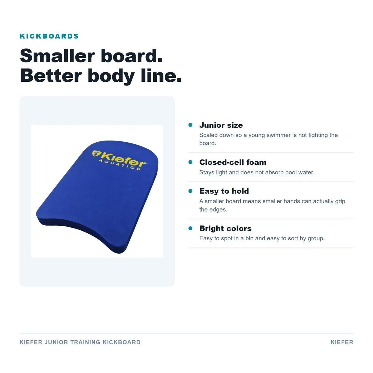 Kiefer Junior Training Kickboard features