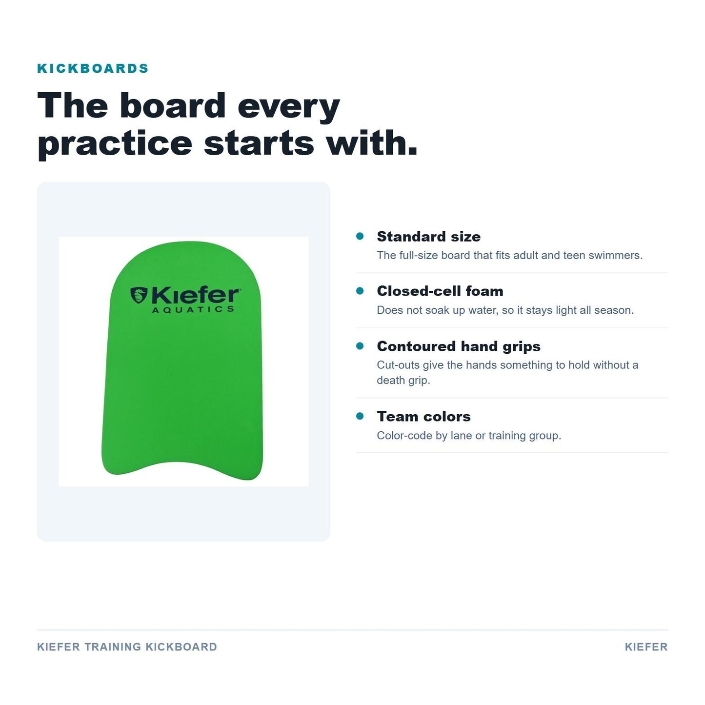 Kiefer Training Kickboard features