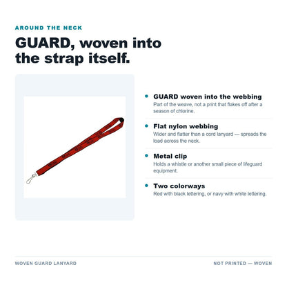 Woven Guard Lanyard features